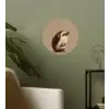 Egel - Snuitje - Bruin - Stekels Wandcirkel behangsticker klein -sfeer2