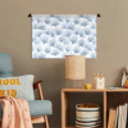 Waaier - Modern - Blauw Wandkleed katoen klein 269 -wsfeer4_kind