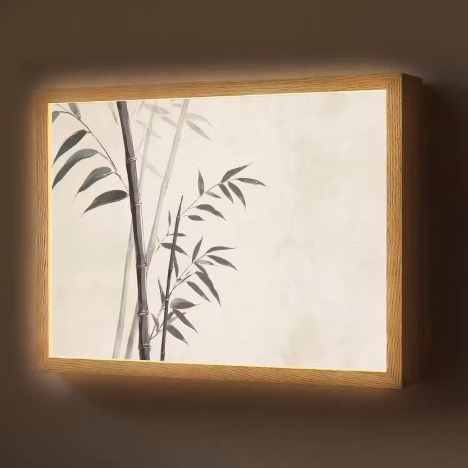 Lightbox - Wandlamp - Japandi - Bamboe - Beige