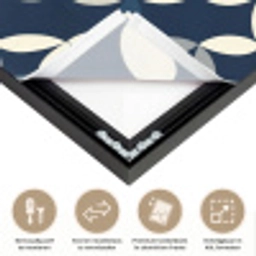 Abstract - Patroon - Blauw Textielframe zwart klein 947 -USP_closeupNL