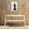 Schaakstuk - Koning - Zwart - Marmer Tuinposter op houten frame 2 cm dik klein -sfeer4