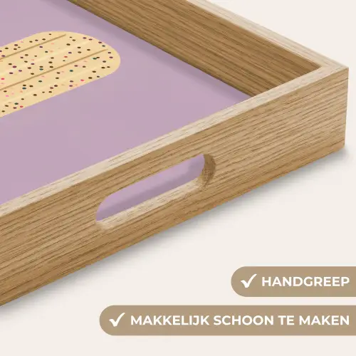 Beige - Ijsje - Spikkels Dienblad Rechthoek middel -USP_HandgreepNL