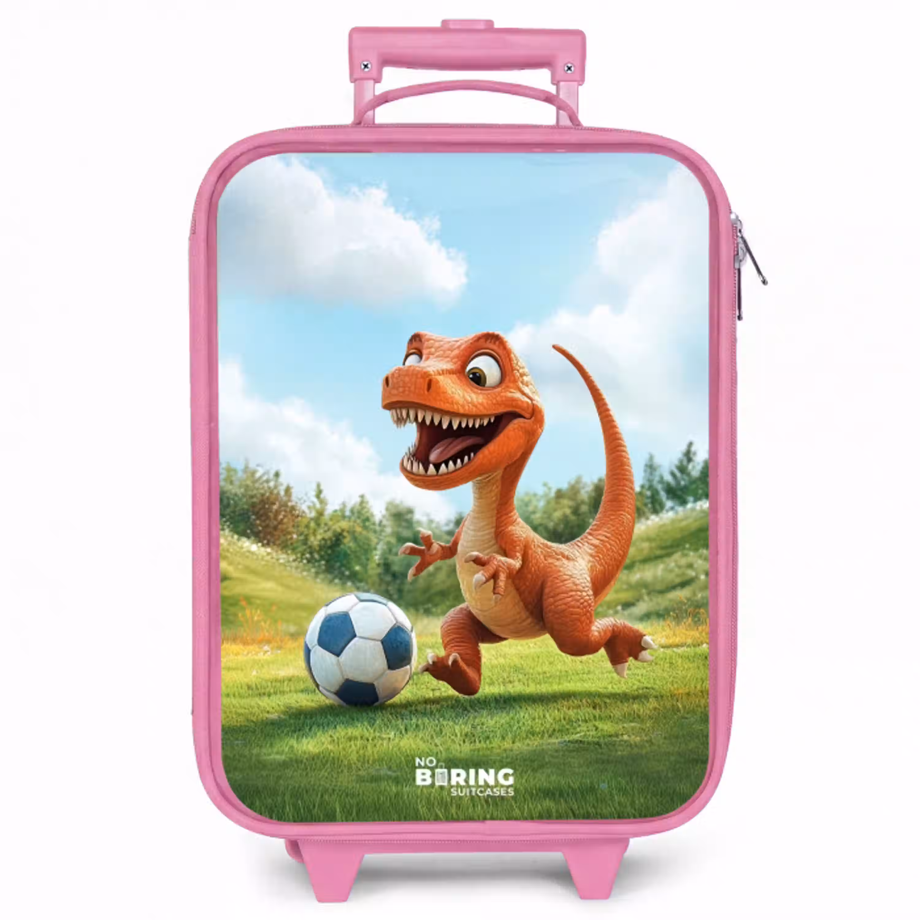 Voetbal - Dino - Sport Kinderkoffer - Roze klein -zzz_website3d