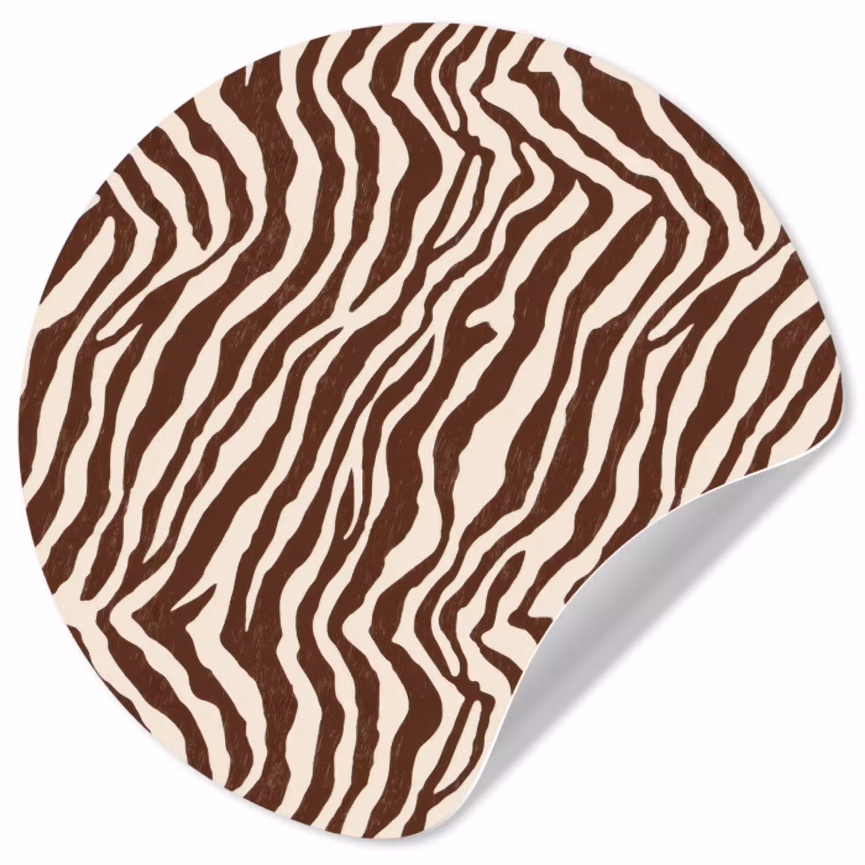 Zebra - Patroon - Zwart - Wit Wandcirkel behangsticker klein 186 -3d
