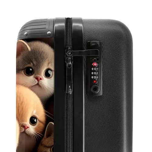 Knuffelkatjes Koffer - NBS - Handbagage middel -slot