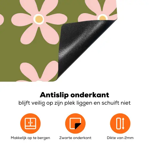 Bloem - Modern - Groen Inductie beschermer vinyl 3mm klein 276 -zzzzzzz-td-onderkant
