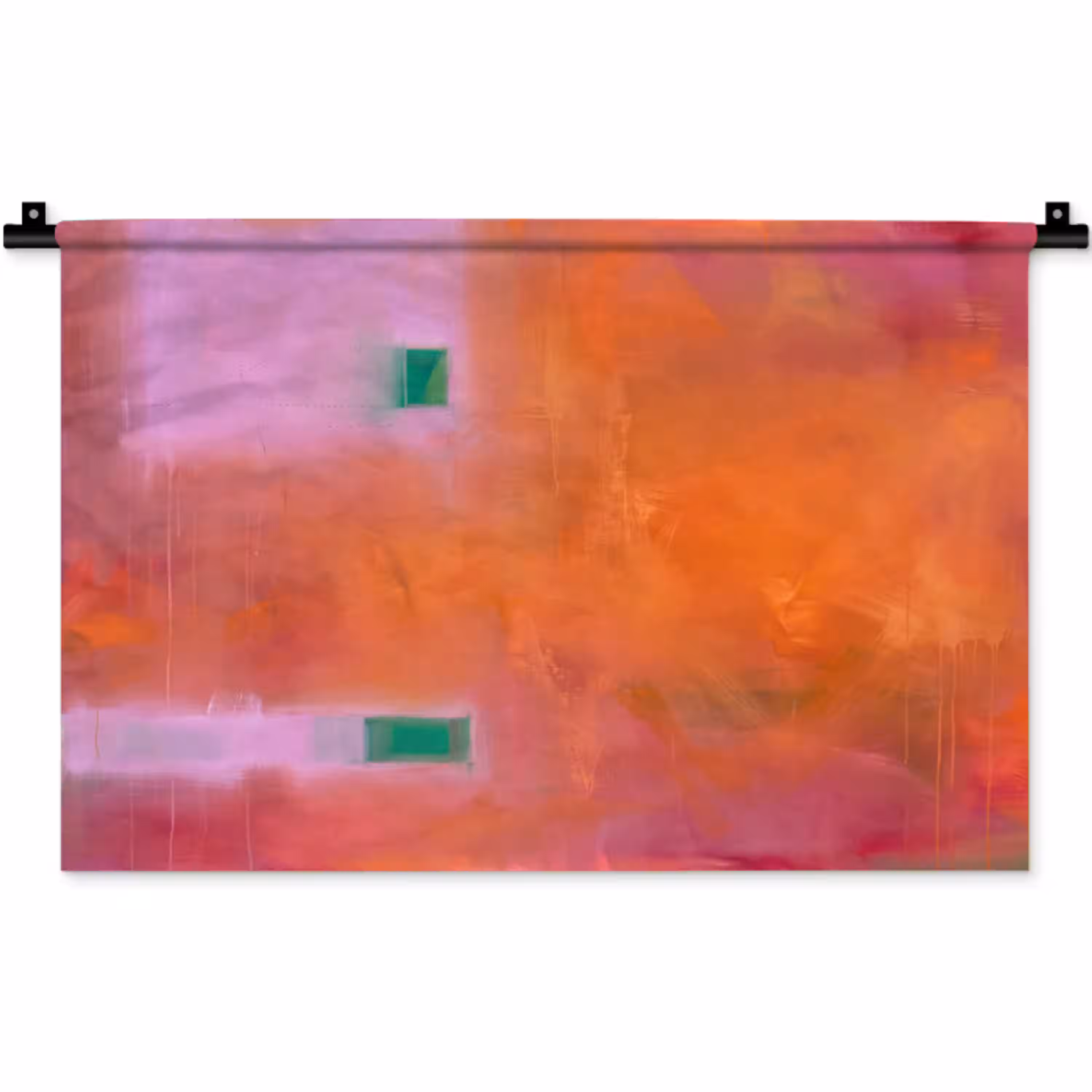 Abstract - Vlakken - Kunst - Modern - Oranje Wandkleed katoen klein -zz3d