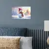 Sneeuwpop - Zonsondergang - Wit poster papier klein -sfeer2