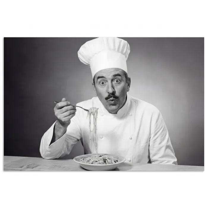 Chef - Spaghetti - Pasta poster papier klein -3d