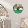 Badkamer - Kattenparade - Kleurrijk Akoestische PET Vilt - Rond klein -sfeer4