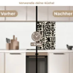 Geometrisch - Figuren - Zwart keuken achterwand 2 middel 865 -voor-na2_DE