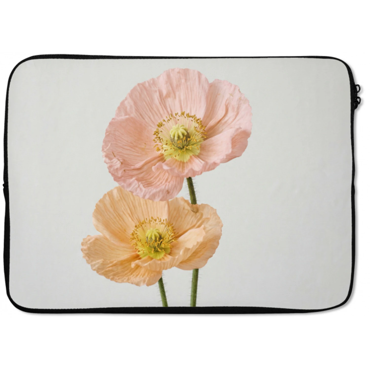 Papavers - Botanisch - Roze laptophoes neopreen klein -zkaufland3dotto