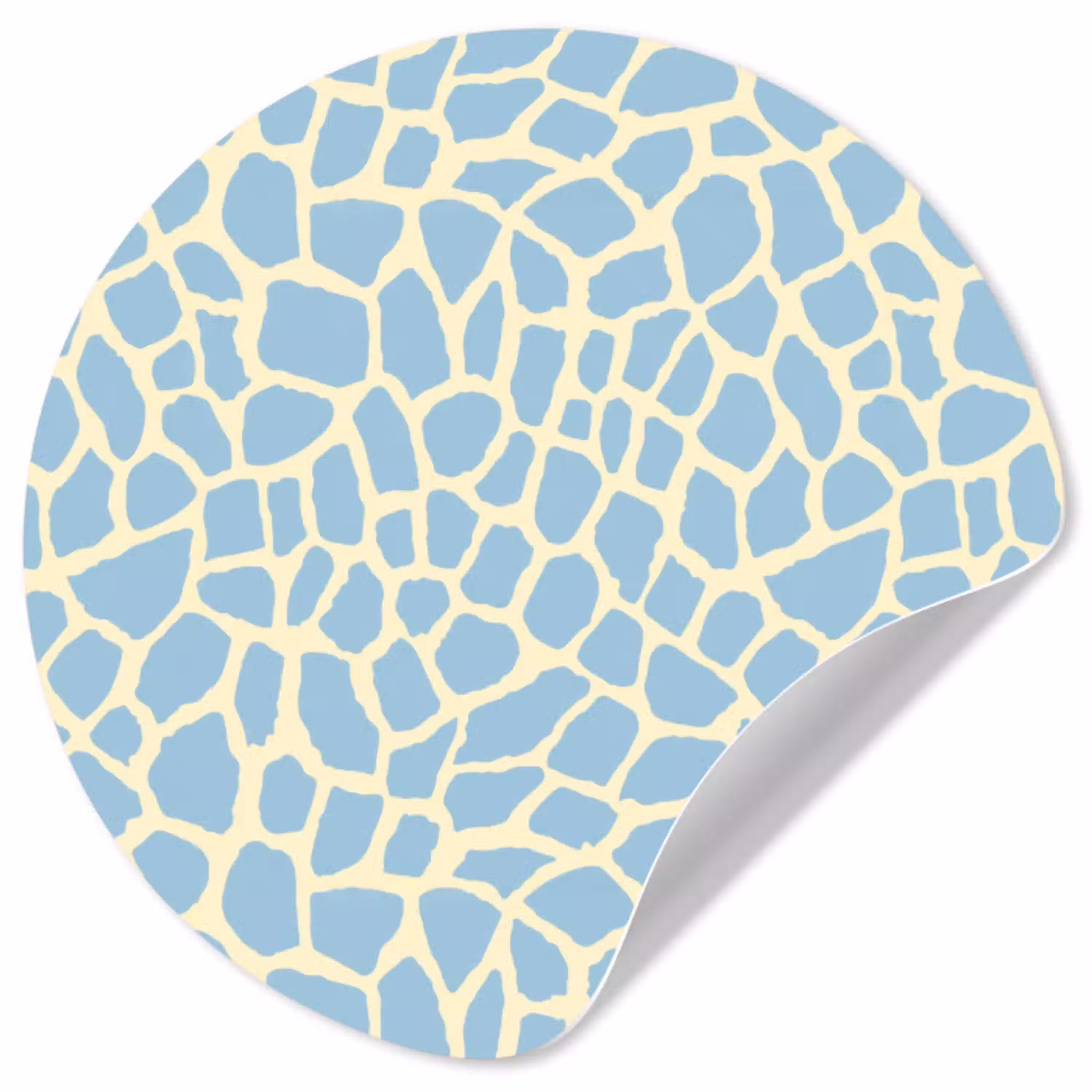 Giraf - Modern - Blauw Wandcirkel behangsticker klein 186 -3d