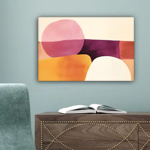 Vormen - Abstract - Kleurrijk canvas 2cm klein -sfeer4