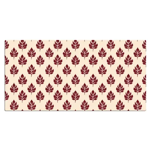 Botanisch - Patroon - Bordeaux Muismat XXL klein 681 -3d_leeg