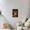 Gnooms - Kerst - Raam - Kleurrijk Tuinposter op houten frame 2 cm dik klein -sfeer1