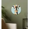 Giraffe - Illustratie - Bruin - Minimalistisch Wandcirkel plexiglas klein -sfeer3