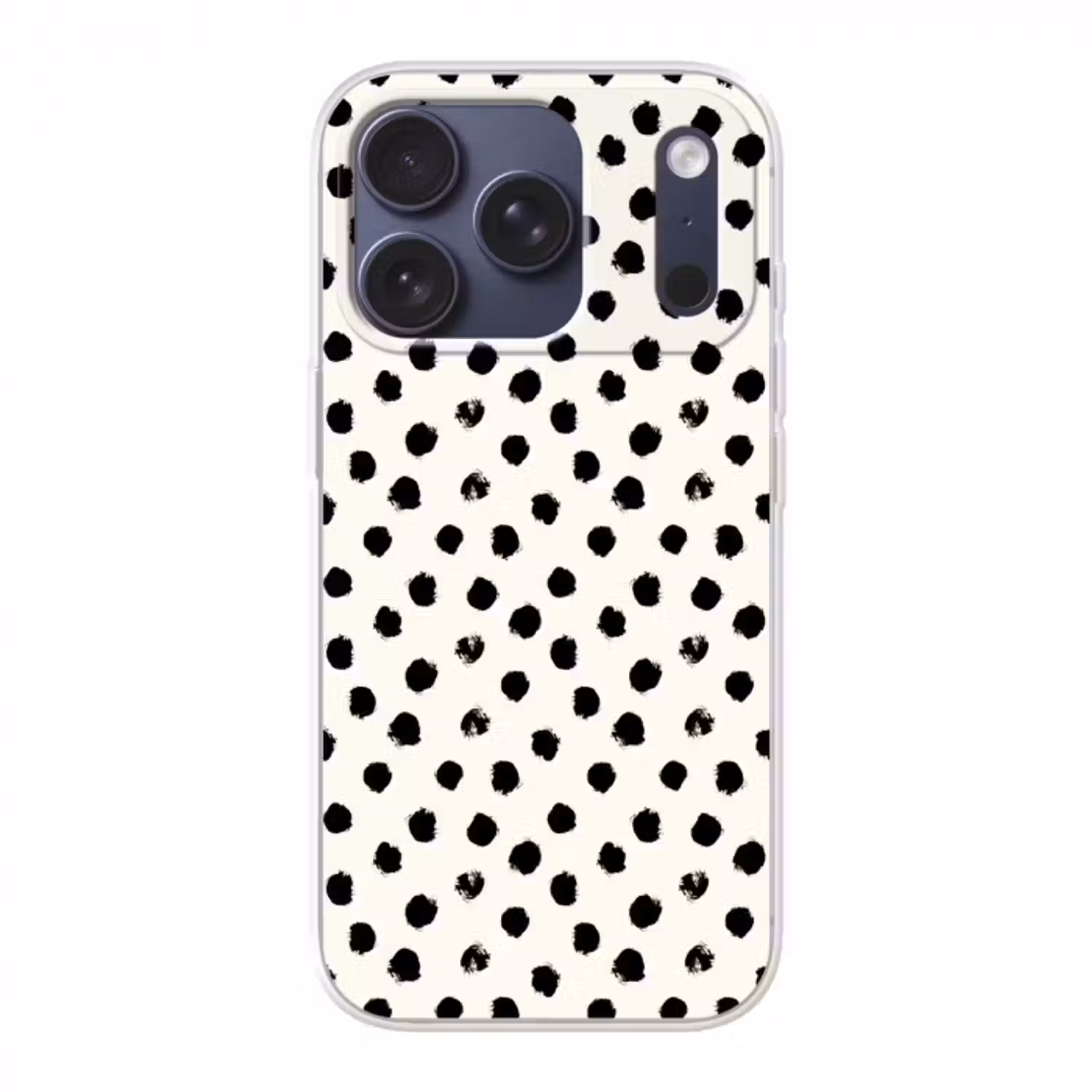Handyhülle - Polka dots - Schwarz - Weiß - Druck - Minimalistisch
