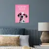 Hartjes - Hond - Valentijn - Roze poster papier klein -sfeer2