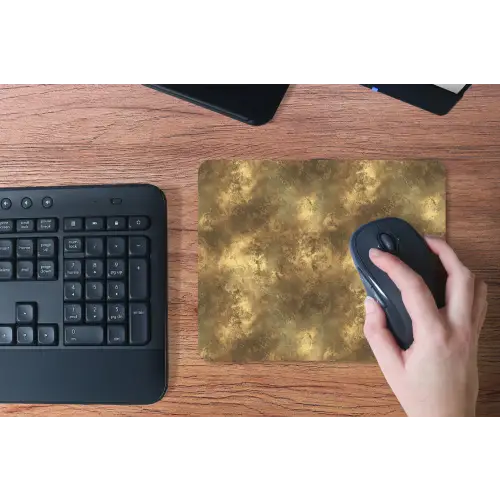 Antiek - Metaallook - Goud muismat rubber klein 262 -toetsenbord