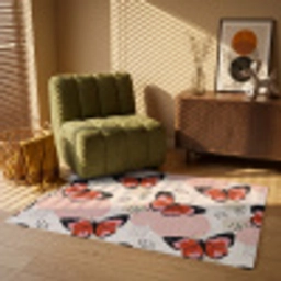 Vlinders - Retro - Kleurrijk Vloerkleed Rechthoek klein 1091 -atmosphere_sfeer1_global