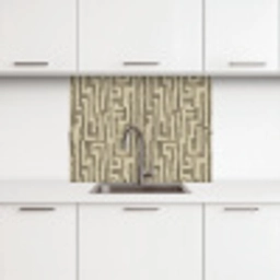 Abstract - Geometrisch - Groen keuken achterwand 2 middel 865 -3d