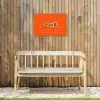 Cool - Stippen - Oranje Tuinposter op houten frame 2 cm dik klein -sfeer4