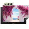 Zee - Roze - Bloemen - Poort Inductie beschemer met haakjes klein -3d