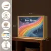 Regenboog - Sterrenhemel - Kleurrijk Light Box met batterij (Wandlamp kind) middel -USP_websiteoverzichtNL