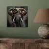 Olifant - Watercolor - Wilde dieren - Luxe aluminium wit klein -sfeer2
