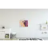 Abstract - Vrouw - Bloemenkroon - Goud textielposter latten blank klein -kinderkamer