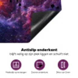 Space - Stars - Abstract - Colorful Inductie beschermer vinyl 3mm klein -zzzzzzz-cc-onderkant