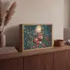 Vos - Mozaïek - Bos - Maan Light Box met batterij (Wandlamp) middel -sfeer2