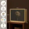 Donkerbruin - Bloem - Textuur - Artisjok Light Box met batterij (Wandlamp) middel -USP_websiteoverzichtNL