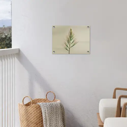Dennentak - Naaldvormige bladeren - Lichtgroen tuinposter los doek klein -sfeer8