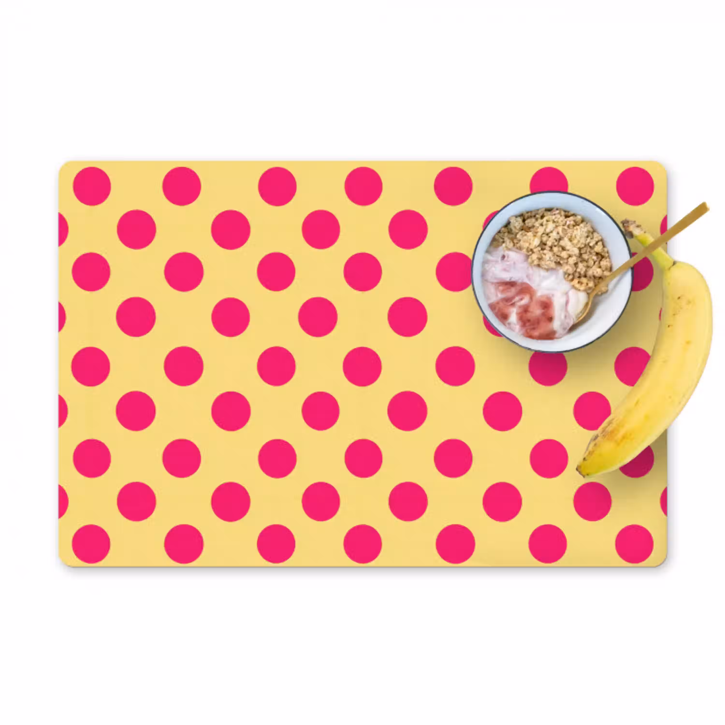 Roze - Stippen - Geel Placemat vinyl groot 368 -zzzproduct_Kitchenyeah-website