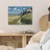 Zandpad - Huis - Bomen - Grasveld PET vilt klein -sfeer3