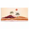 Palmbomen - Abstract - Zon - Heuvels Muismat XXL klein -3d_leeg