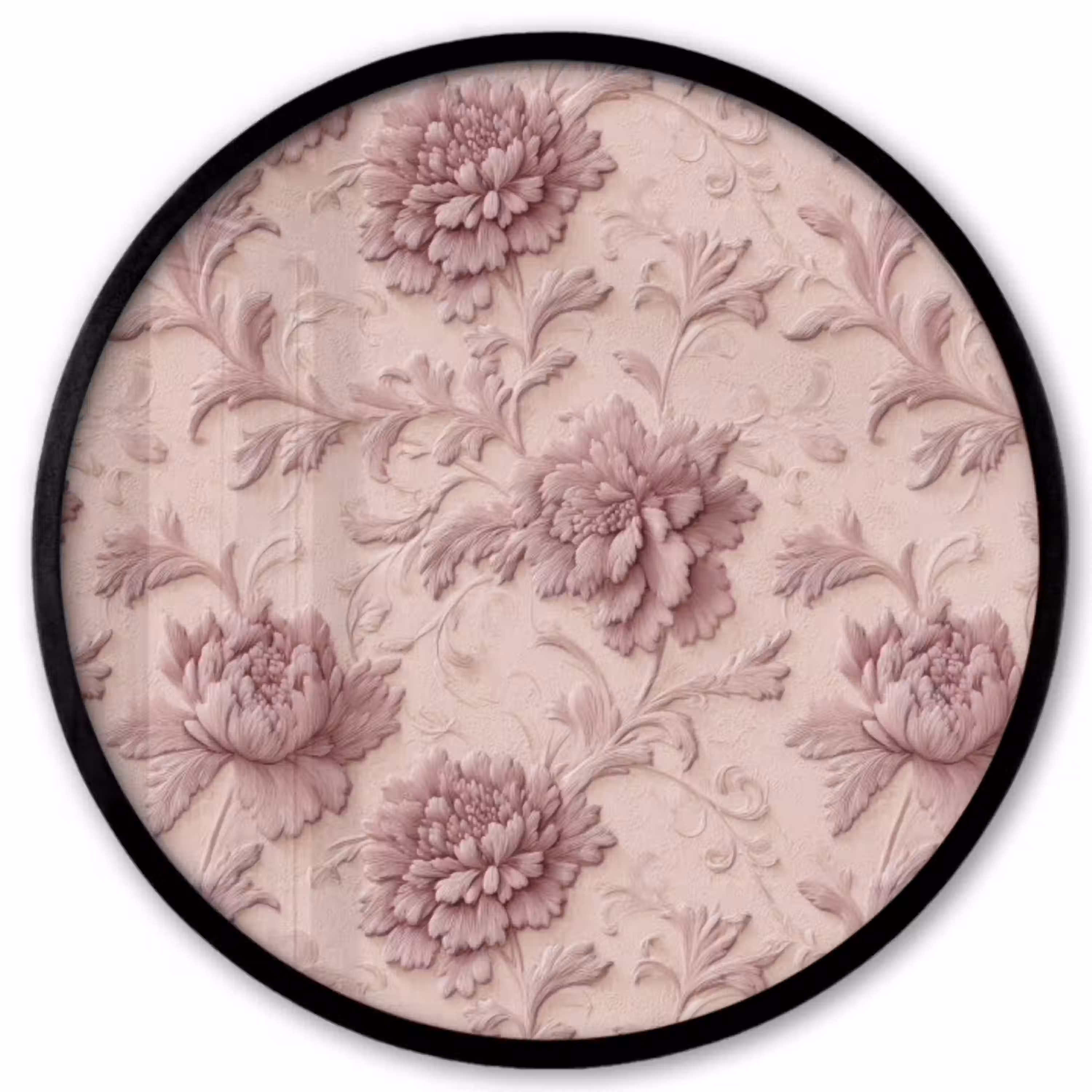 Reliëf - Pioenrozen - Roze Fotolijst rond zonder passe partout klein 856 -3d