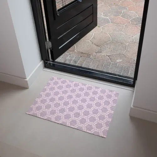 Patroon - Roze - Paars Deurmat klein 898 -sfeer5