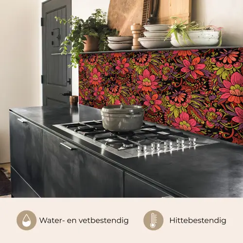 Bloemen - Bladeren - Design keuken achterwand 2 middel 871 -usp_NL