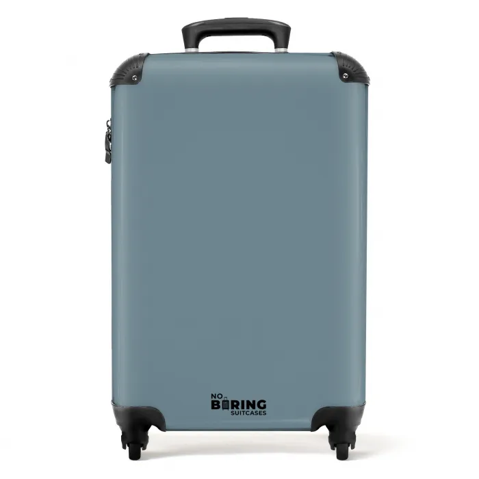 Gedempte blauwgrijze tint NBS - Handbagage koffer - Kinderen Unisex middel -productfoto_recht