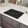 Marmer - Zwart - Goud - Grijs - Marmerstructuur Inductie beschermer vinyl 3mm klein -sfeer8