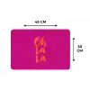 Oh la la - Roze - Oranje - Minimalistisch Placemat vinyl groot -specs
