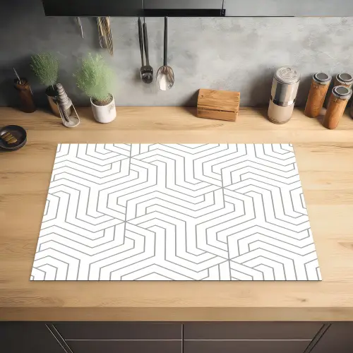 Geometrie - Lijn - Patroon Inductie beschermer vinyl 3mm klein 276 -sfeer5