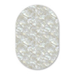 Parelmoerglans - Wit - Schelp Wandcirkel Ovaal Forex klein 630 -3d