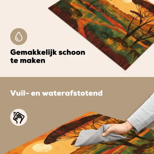 Landschap - Afrikaans - Zon Inductie beschemer met haakjes klein -ky-schoon-nl
