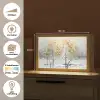 Winter - Bomen - Natuur - Acryl - Kunst Light Box met kabel (Tafellamp) klein -USP_websiteoverzichtNL