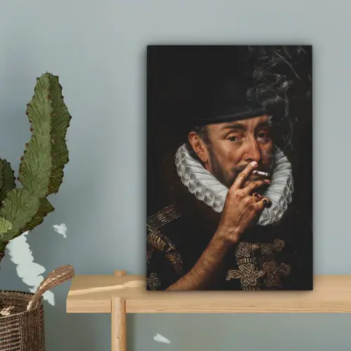 Willem van Oranje - Adriaen Thomasz - Sigaretten canvas 2cm klein -sfeer4