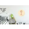 Wijn - Zomer - Quote - Oranje Wandcirkel aluminium klein -kinderkamer